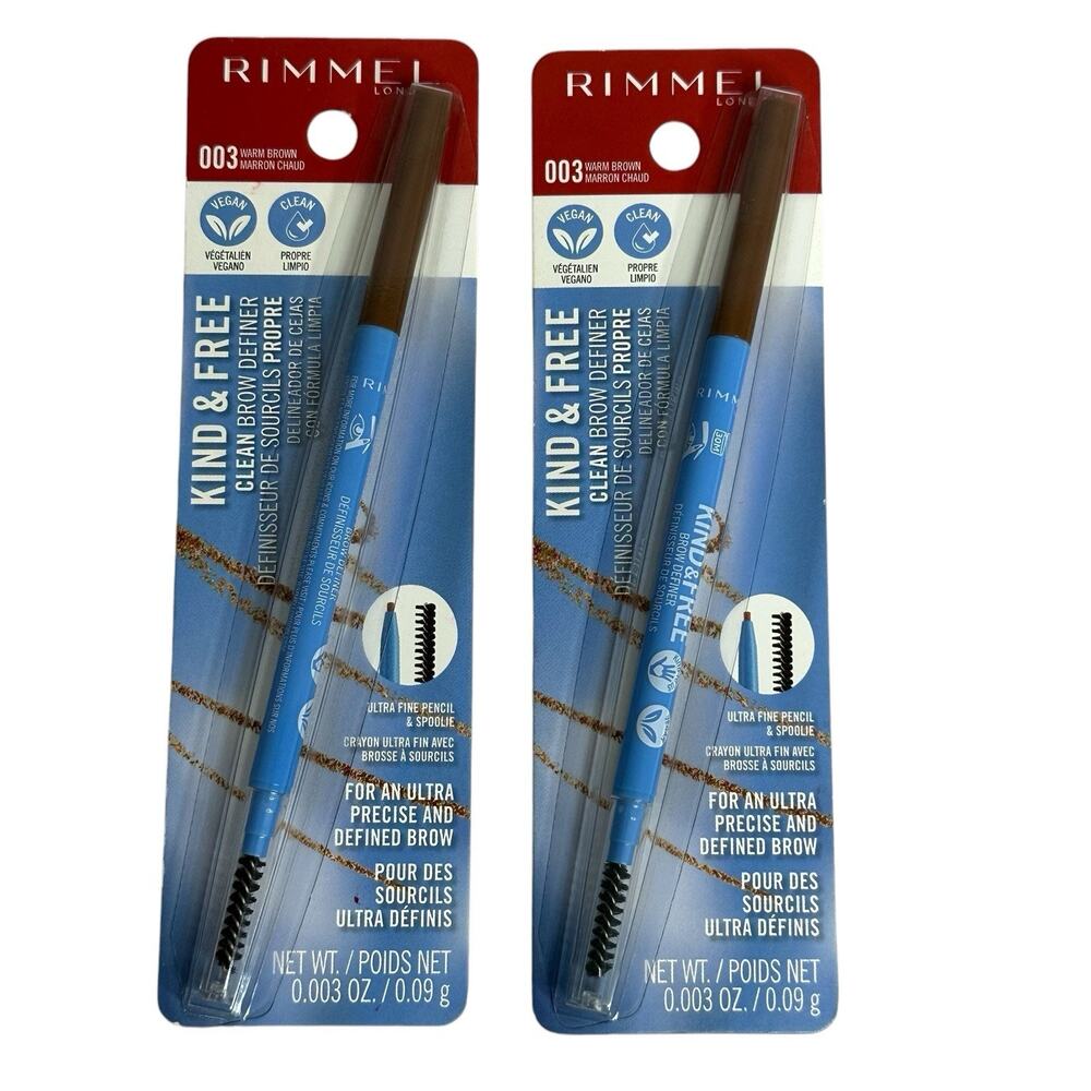 Rimmel Kind & Free Eyeliner Pencil, 003 Warm Brown, 0.35 oz Lot of 2